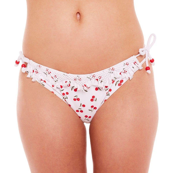 Culotte De Bain - Blanc Brigitte Bardot Cerisier CERISIER