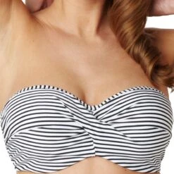 Haut De Maillot De Bain Bandeau Ă Armatures Panache Black/white Anya Stripe