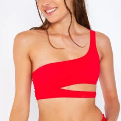 Haut De Maillot De Bain Bandeau Rouge Banana Moon Spring Spring