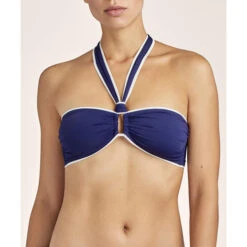 Haut De Maillot De Bain Bandeau Sans Armatures Aubade Maillots LA BAIE DES VAGUES Bleu LA BAIE DES VAGUES